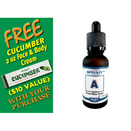 Best Vitamin A Palmitate - Retinyl Serum 30 mL  (PROFESSIONAL SERUM) with FREE Cucumber Face & Body Nourishing Cream by