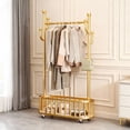 thumbnail image 1 of Support à Vêtements Roulant Robuste avec Panier de Rangement et Roues Verrouillables, Portant à Vêtements Portable, 1 of 8