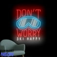 thumbnail image 2 of Handmadetneonsign Don't Worry Ski Happy Neon Sign, Skiing Led Sign, Ski Goggles Wall Art, Sport Home Wall Decor 74519, 2 of 5