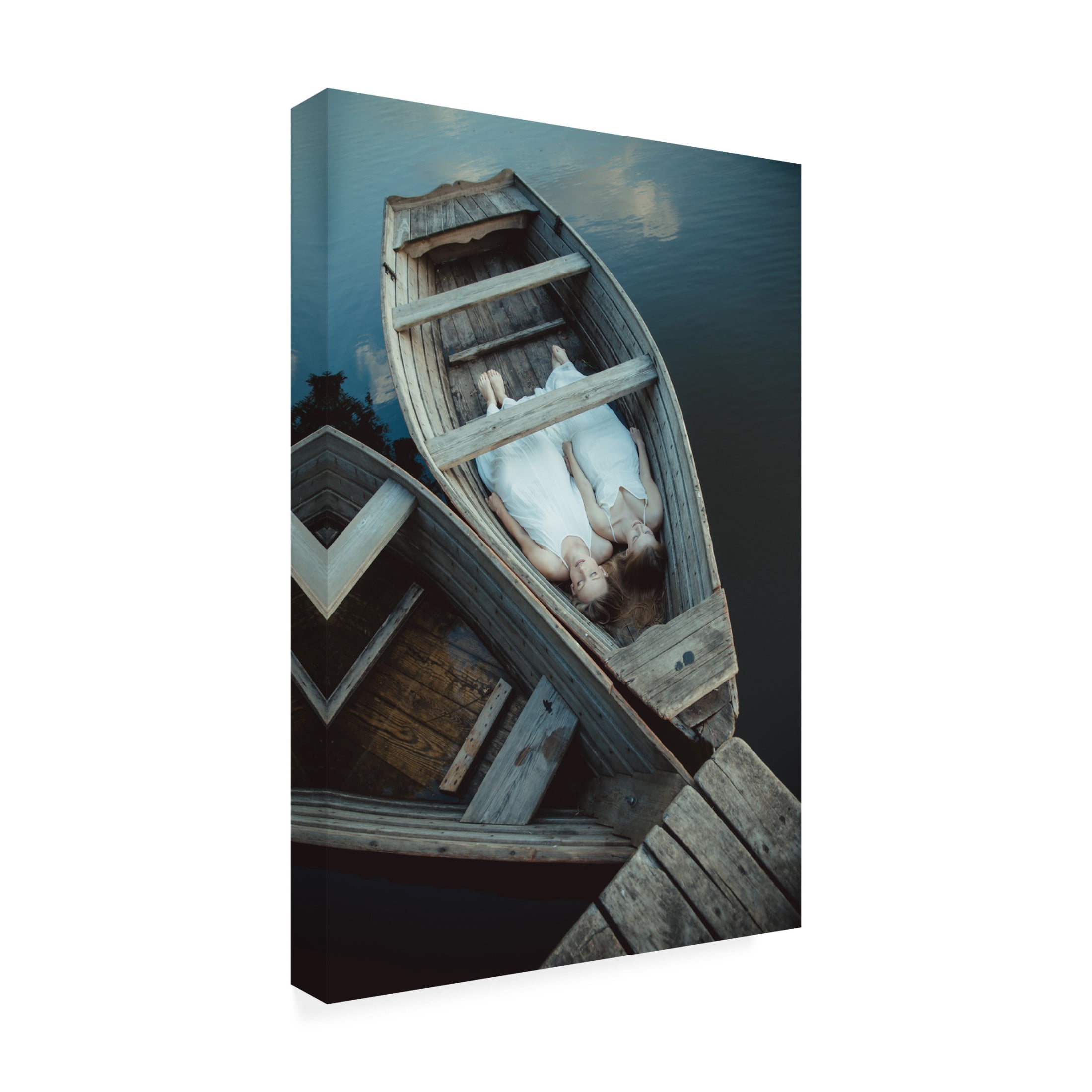 Canvas Wall Art - Dorota Gorecka 'Boats' Wall Art for Living Room, Bedroom, or Office Décor by Trademark Fine Art - 30 x 47 Inches