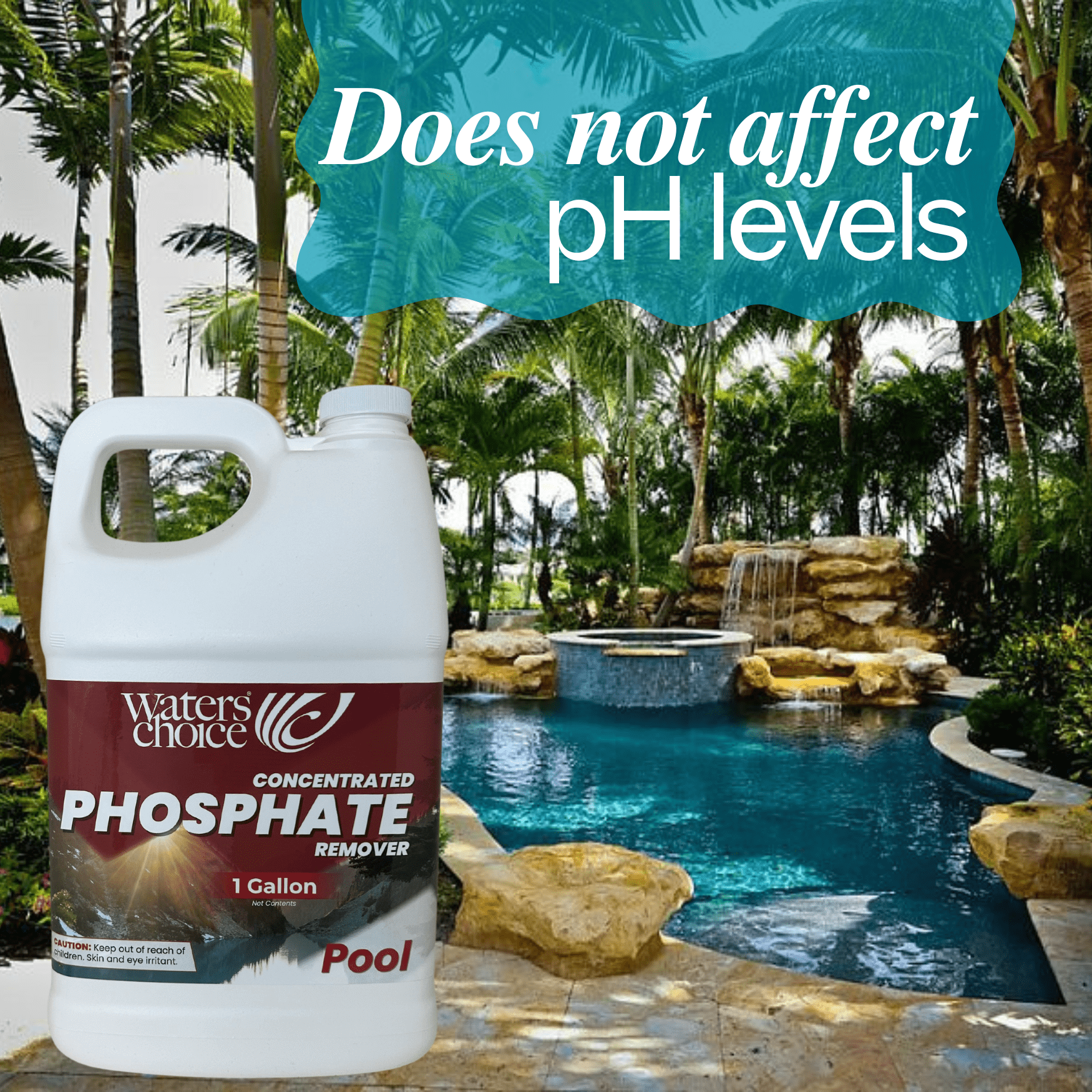 Waters Choice Pool Phosphate Remover 1 Gallon - Fast-Acting, Concentrated Formula
