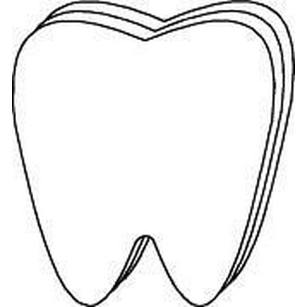 Large Single Color Creative CutOut Tooth