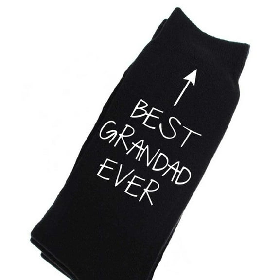 Best Grandad Ever Black Calf Socks Birthday Socks Christmas Present Mens Birthday Father Day