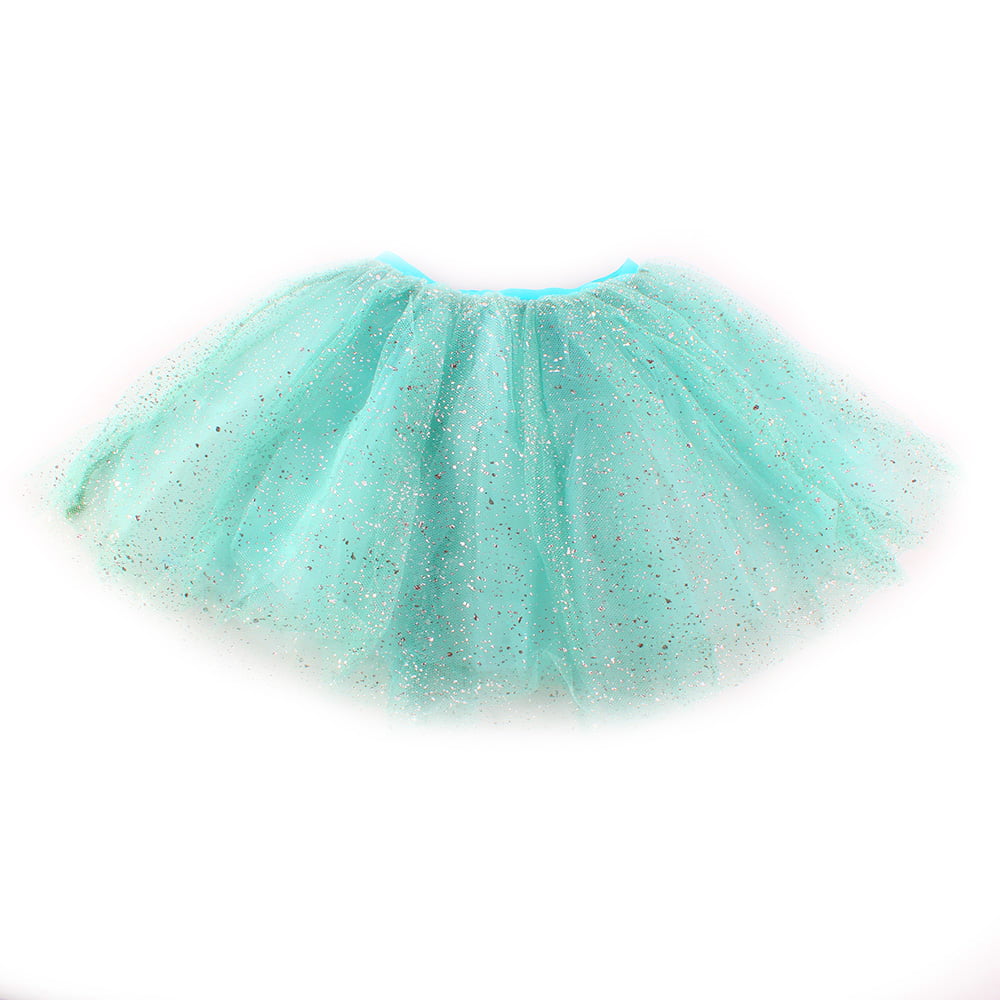 Auranso Girls Tutu Skirts Toddler Baby Tulle Sparkel Dots Ballet Dance 3 Layers Tutu Skirt for Girls 2-8 Years 