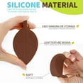thumbnail image 3 of 4-piece silicone door stopper wedge shaped, safe and flexible finger protector, suitable for home and office use - coffee, 3 of 6