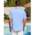 thumbnail image 5 of COOFANDY Men's Cuban Guayabera Shirt Summer Beach Vacation Shirt Casual Short Sleeve Button Down Resort Wear, 5 of 5