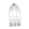 thumbnail image 1 of Espejo acrílico autoadhesivo, espejo de pared con ventana arqueada, marco de madera, decorativo, rústico, para cocina, pasillo, ventana, espejo decorativo blanco, 1 of 9