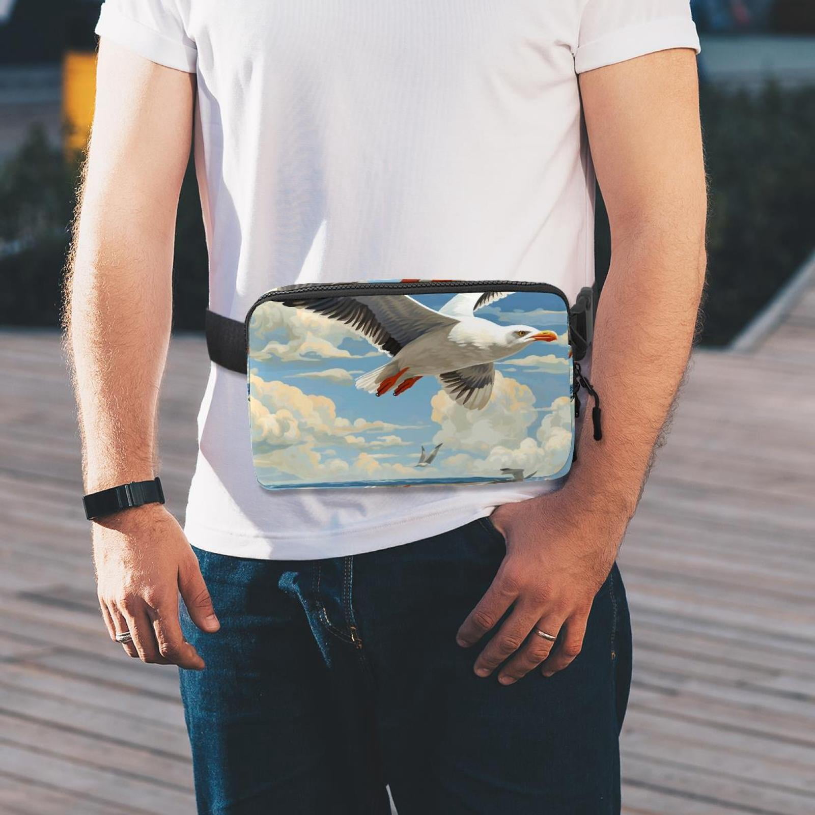 Seagull Lightweight Adjustable Running Belt Bag Fanny Pack Waist Pack with Extension Strap Unisex
