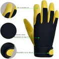 thumbnail image 3 of Guantes de jardinería de cuero para mujeres y hombres (2 pares) Guantes de trabajo de jardín para mujeres Guantes de jardinería duraderos y resistentes a las espinas - 2 pares (medianos,, 3 of 5