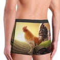 thumbnail image 4 of Bingfone Country Farm Morning Rooster Men's Underwear - Casual Stretch Boxer Briefs-Small, 4 of 7