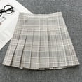 thumbnail image 3 of Little Girls High Waist Plaid Pleated Skirts, Uccdo School Girls Uniform A-Line Mini Skirts Tennis Skorts, 2 Packs, 3-11 Years, 3 of 7