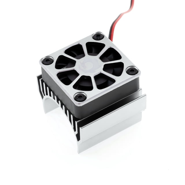 Riwcyla Remote Control Motor Cooling Fan Remote Control Car 540 550 Motor Radiator Replacement for ,4 G63 1/10 Remote Control Crawler Car (Silver)