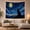 Cat Moon, variant on Two Cats on Rooftop Gazing at Swirling Night Sky, Dreamy Impressionist for Cat Lovers, Mystical Moonlight Wall Art, Housewarming Gift Tapestry Wall Hanging for Living Room, Bedroom and Dorm