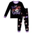 thumbnail image 5 of WhouRiu Girls Halloween Graphic Pajamas Long Sleeve Crew Neck T Shirts And Pants Pajama Set 2 Piece Kids Autumn Winter Cozy Cute Sleepwear,2-3 Years, 5 of 6