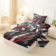 thumbnail image 2 of Manfei Speed Motocross Twin Sheets，Speed Games Bedding，Red White,3pcs,1 Fitted Sheet and 1 Pillowcase, 2 of 6