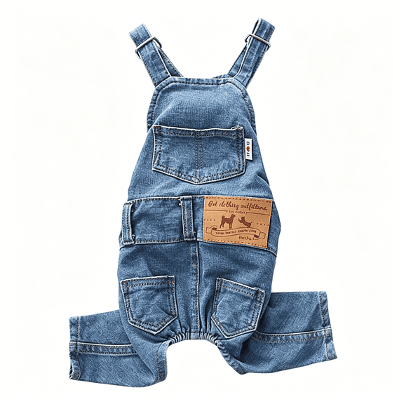 GASTROPOD Dog Denim Jumpsuit Costumes Cat Pet Jean Overalls Clothes for Yorkie Bulldog(Xl,Blue)