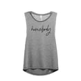 thumbnail image 1 of Homebody Women's Fashion Sleeveless Muscle Workout Yoga Tank Top Heather Grey Grey Large, 1 of 3
