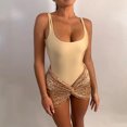 thumbnail image 1 of Traje de falda corta de verano ajustado para mujer Traje de playa con falda de mono ajustado sexy Hugtrwg Para estrenar, 1 of 6