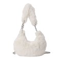thumbnail image 1 of Bolso bandolera con cadena para mujer bolso con asa superior con cremallera bolso bandolera sólido bolso para citas diarias, 1 of 9