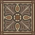thumbnail image 2 of Vess, June Erica 26x26 White Modern Wood Framed Museum Art Print Titled - Piazza Tile in Brown I, 2 of 4