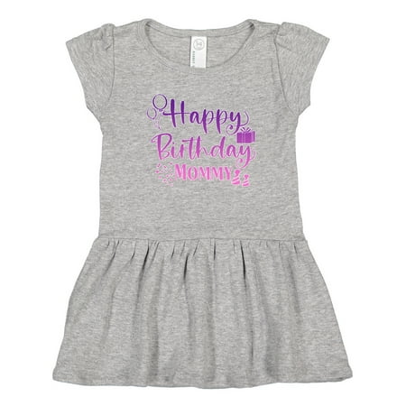 

Inktastic Purple Happy Birthday Mommy Gift Toddler Girl Dress