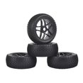 thumbnail image 2 of 4x Plastic Rubber Rc Car Tires Kit Wheel Rims Tyre For Kyosho For Hpi 1/7 Rc Car Spare Parts Diy - Rectangular Hub Hole, 2 of 4