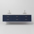 thumbnail image 5 of Castor 80 in W Blue Double Bath Vanity, Carrara Marble Top, and Faucet Set, 5 of 11