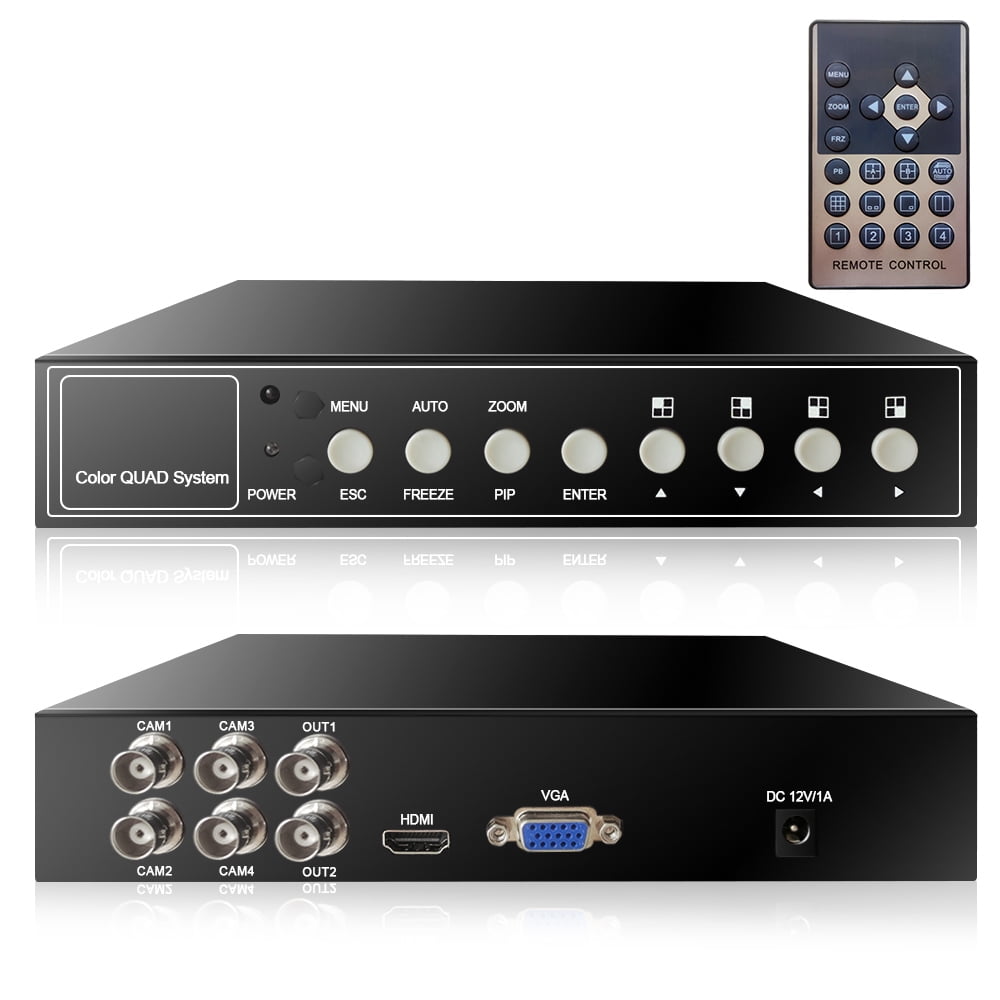 4 Channel 1080P HD Video Quad Video Processor Video Image Switcher