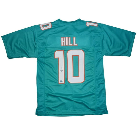Tyreek Hill Autographed Miami (Teal #10) Custom Jersey - Beckett