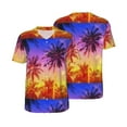 thumbnail image 3 of Daiia Palm Trees at Sunset Mens Baseball Jersey Button Down Shirts Short Sleeve Sports Uniforms-Large, 3 of 9