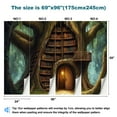 thumbnail image 3 of Peel and Stick Wallpaper 3D Modern Gnarled Eldritch Tomes Living Room Kids Bedroom Home Decor Modern Art Wall Mural Decor Self Adhesive and Removable 69in x 98in, 3 of 8