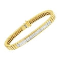 thumbnail image 3 of 14K Yellow Gold 2ct.TDW Diamond ID Tennis Bracelet (H-I, VS2-SI1), 3 of 7