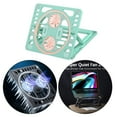 thumbnail image 3 of MERIGLARE kokiya Support Laptop Cooling Pad with 2 Quiet Fans 6 Height Adjustable Foldable Green, 3 of 8