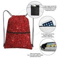 thumbnail image 3 of Naloa Red Glitter Drawstring Backpack String Bag Cinch Water Resistant for Gym Shopping Sport Yoga, 3 of 6