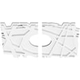 thumbnail image 2 of 16"W x 10 5/8"H x 4"ID x 5 1/2"C x 1"P Novo Architectural Grade PVC Contemporary Ceiling Medallion, Two Piece, 2 of 11