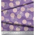 thumbnail image 3 of Soimoi Poly Crepe Fabric Dot,Bird & Fish Kids Print Fabric by The Yard 42 Inch Wide, 3 of 3