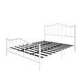 thumbnail image 6 of Home Design Atmore Queen Metal Platform Bed Frame, Iron Bed with Headboard & Footboard, No Box Spring Needed, White, 6 of 12