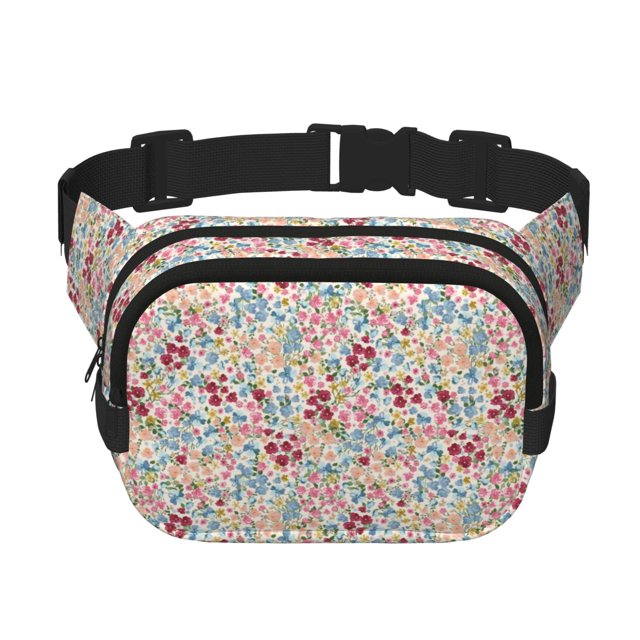 Easygdp Trendy Floral Design Fanny Packs para Mujeres y Hombres, Bolsa de Cinturón, Bolsos de Cruz para Trabajo/Correr/Senderismo