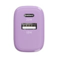 thumbnail image 6 of Powertek 20W USB-C PD + 18W USB-A Dual Port Wall Charger, Two-Tone Pastel, Purple, 6 of 6