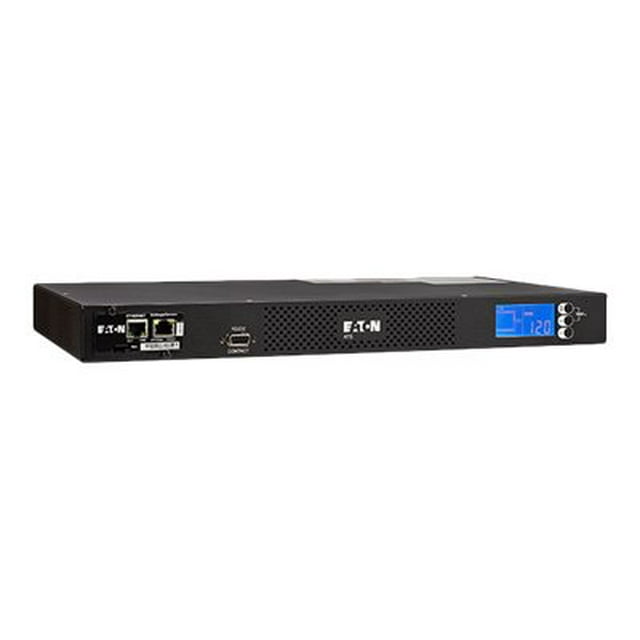 Eaton eATS ePDU EATS115 - Unité de distribution de Puissance (Montable en Rack) - AC 120 V - 1,44 kW - Ethernet 10/100, RS-232 - Entrée: NEMA 5-15P - Connecteurs de Sortie: 8 (NEMA 5-15) - 1U - Amérique du Nord