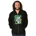 thumbnail image 4 of Popeye Characters Kanji Comic Panel Men Big & Tall Zip Hoodie Brisco Brands 3X, 4 of 5