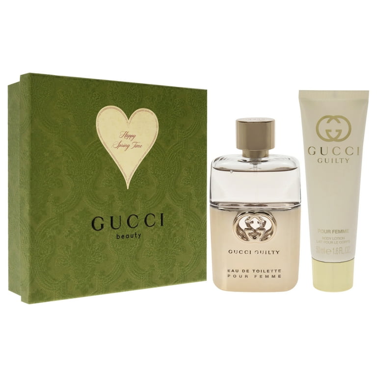 Gucci Guilty 2 Pc Gift Set: 1.6oz EDT Spray & Body Lotion, Amber