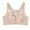 Pink, variant on Seamless Front Buckle Lace-Edge Comfort Rose Bra with Back Support, Push-Up, Plus Size, No Steel Ring, Yoga & Sleep Friendly