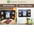thumbnail image 2 of Excello Global Products EGP-HD-0336 Rustic Distressed Wood Collage Picture Frames, Holds Four 3" X 3" Pictures and One 5"x7" Picture Photo Frames, Tabletop & Wall Picture Frames, Black, 18" X 11", 2 of 4