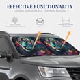 thumbnail image 4 of Daiia Colorful Flower Tiger 2PCS Car Windshield Sun Shade, Foldable Sun Shield for Car Front Window, Auto Sun Blocker Visor Protector Universal for Truck SUV Pickup-Large, 4 of 7