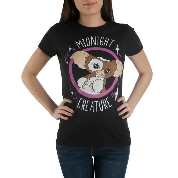 Midnight Creature Gizmo TShirt Juniors Graphic Tee- Medium