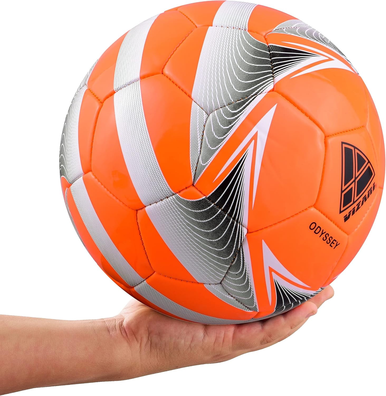 Vizari Odyssey Soccer Ball | Sizes 3, 4, 5 | Durable for Practice & Matches | Indoor & Outdoor Play - ORANGE, 4