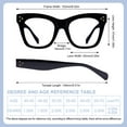 thumbnail image 5 of OCCI CHIARI Blue Light Blocking Reading Glasses for Women Oversized Readers Computer Reader 1.0 1.25 1.5 1.75 2.0 2.25 2.5 2.75 3.0 3.5 4.0 5.0 6.0 (Black, 1.5), 5 of 6