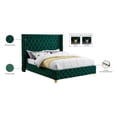 thumbnail image 4 of Maklaine Contemporary Upholstery Green Velvet Full Bed, 4 of 7