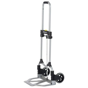 Magna Cart Personal Folding Steel Hand Truck, 160lb Capacity, Silver/Black